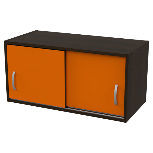 Антресоль АН-02 цвет Венге+Оранж 77/37/38 см