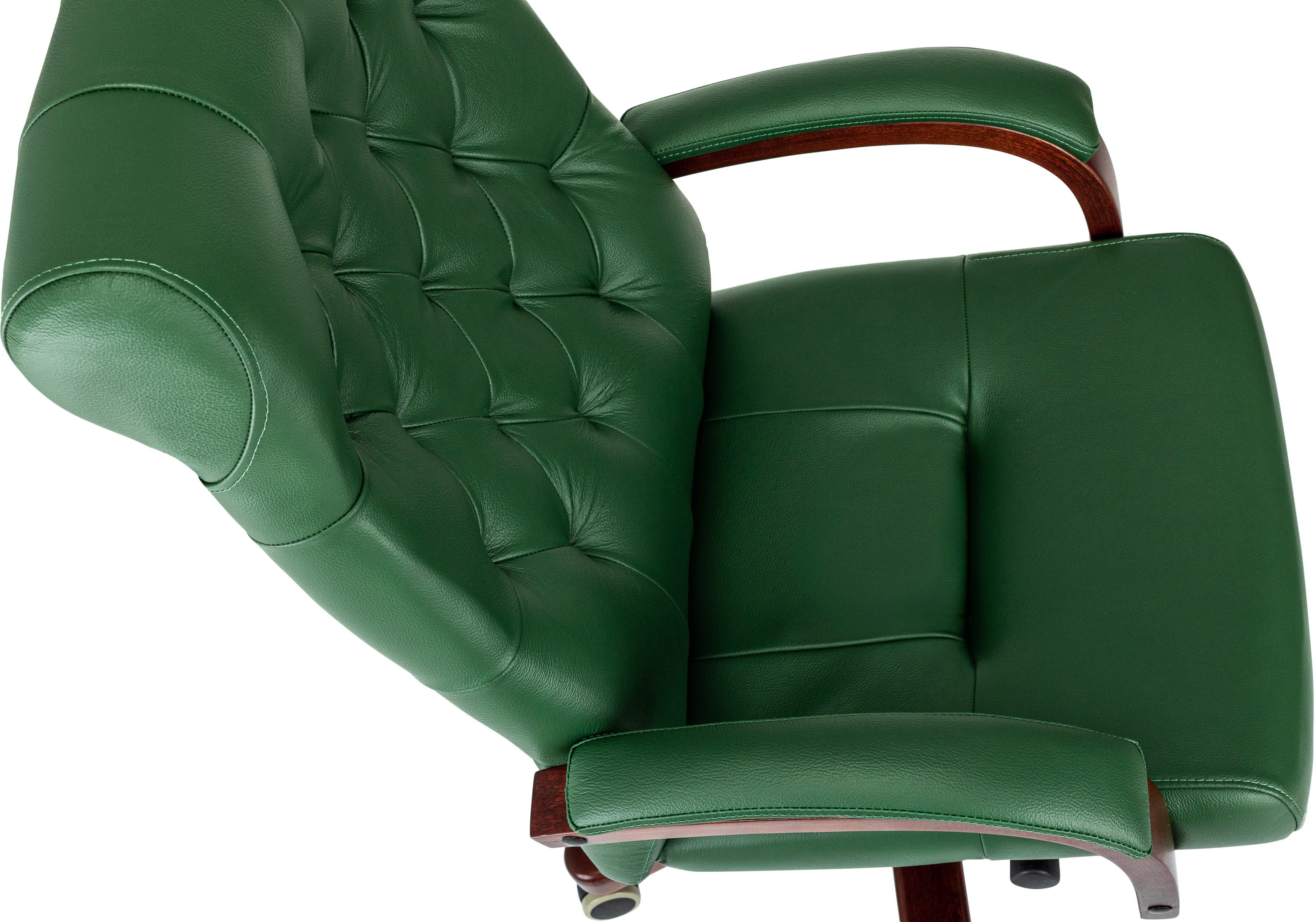 Кресло руководителя Бюрократ T-9928WALNUT/GREEN