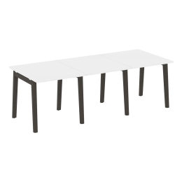 Стол переговорный (3 столешницы) OW.PRG-3.0 Белый бриллиант/Дуб темный 234/98/75