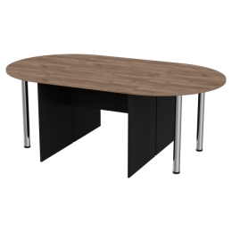 Стол для переговоров составной 210/120/76 Черный + Дуб Крафт