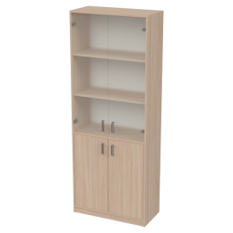 Офисный шкаф ШБ-3+А-5+С-19 матовый цвет Дуб Молочный 77/37/200 см