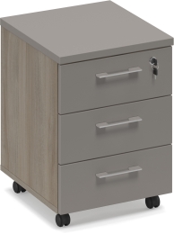 Тумба выкатная 3-ящичная с замком топ ДСП Вяз-Мокко МР 204 ВЛ/МП 42/45/57 см