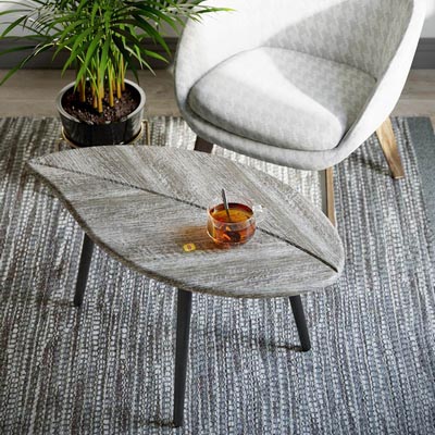 Стол журнальный Берли (12 мм) дуб графит/чёрный