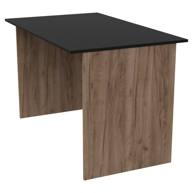 Стол для офиса СТ-4 Дуб Крафт-Черный 120/73/75,6