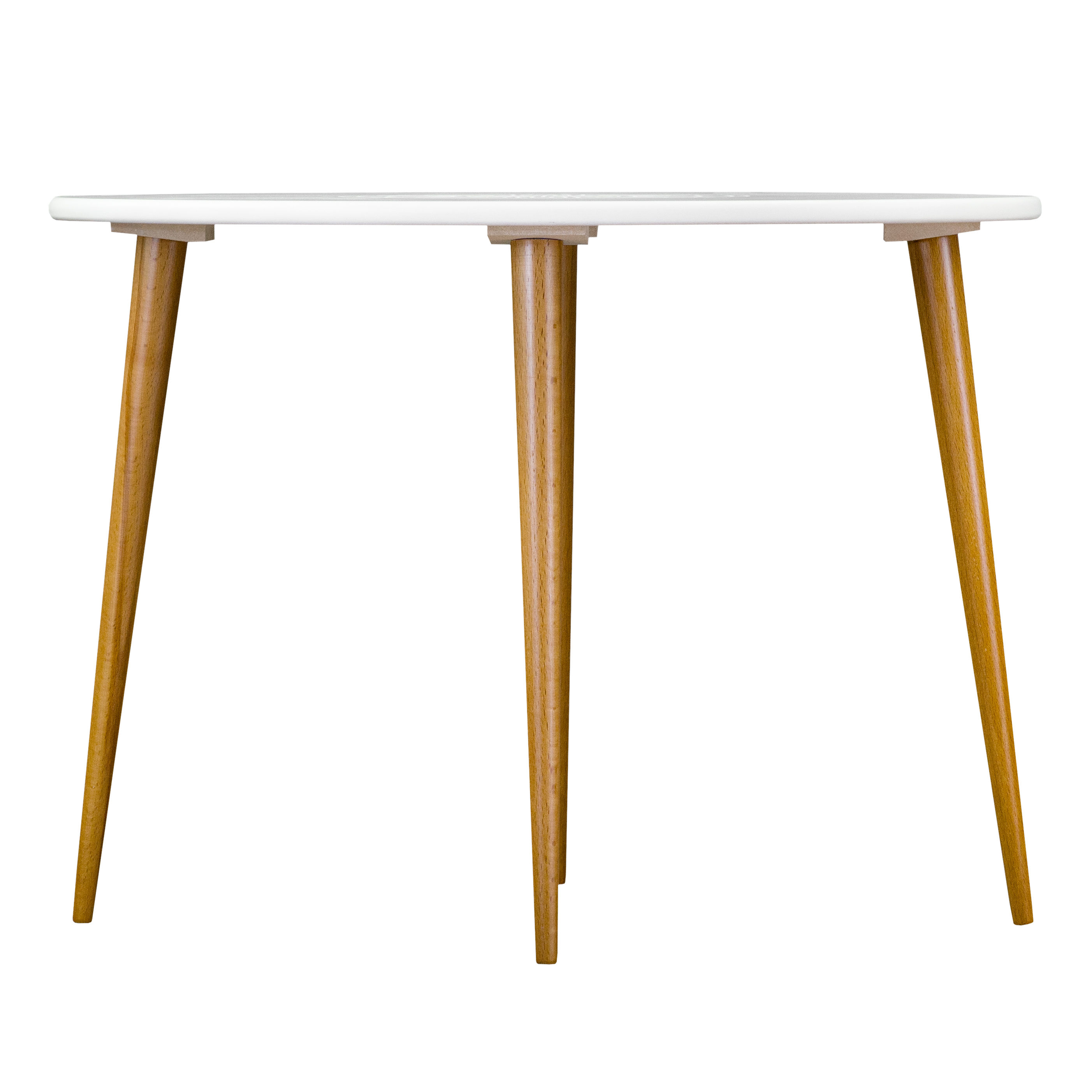 Стол журнальный Мерсенна белый/бук