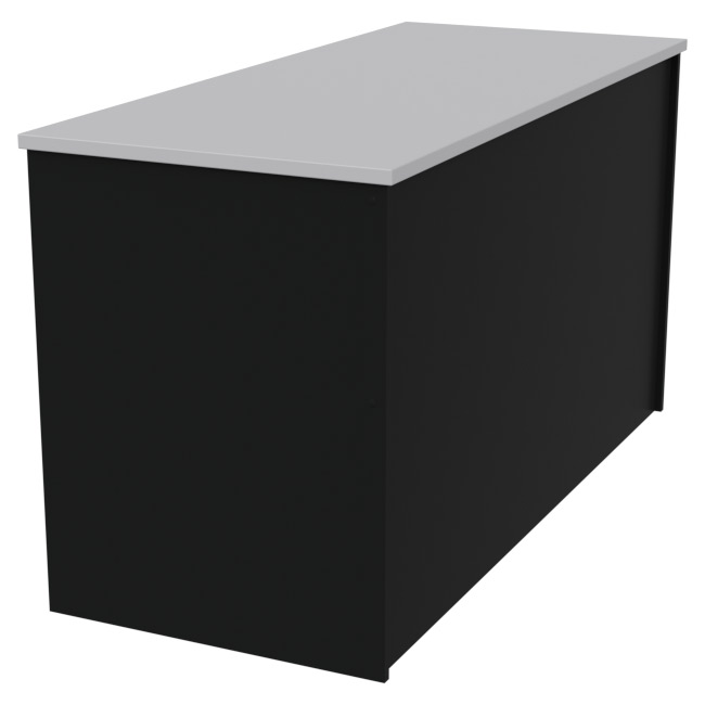 Офисный стол СТЦ-42 цвет Черный+Серый 140/60/76 см