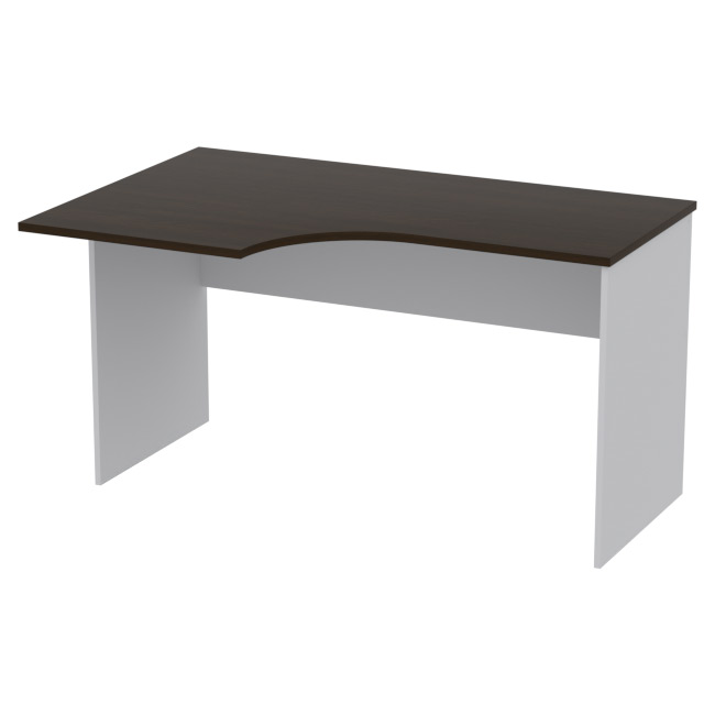 Офисный стол СТ-П цвет Серый+Венге 140/90/76 см