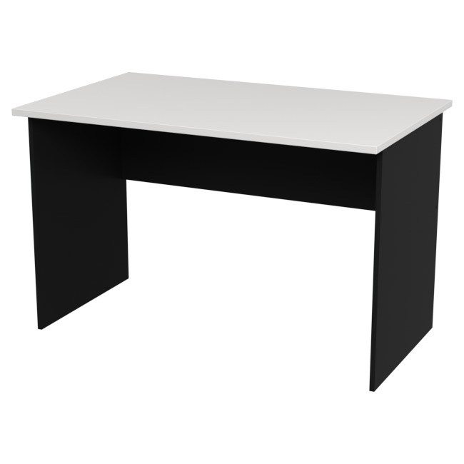 Офисный стол СТ-9 цвет Черный + Белый 120/73/76 см