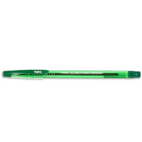 Ручка шариковая Cello SLIMO 1мм зеленые чернила