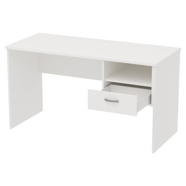 Офисный стол СТ+1Т-42 цвет Белый 140/60/76 см