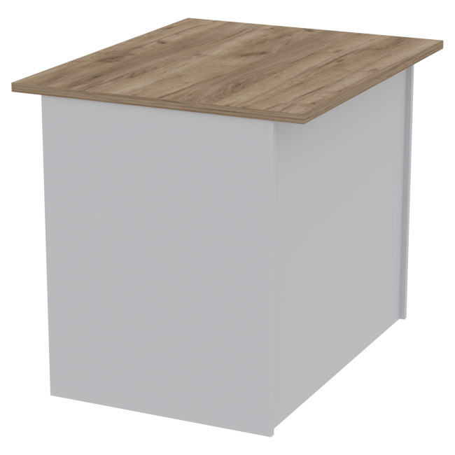 Офисный стол СТЦ-8 цвет Серый+Дуб Крафт 90/73/76 см