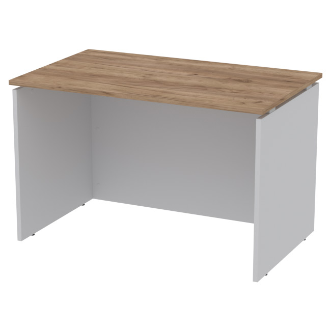Офисный стол СТП-9 цвет серый+дуб крафт 120/73/76 см