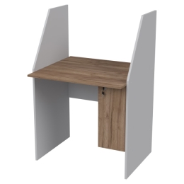 Компьютерный стол СК-18 цвет Серый+Крафт 80/70/120 см