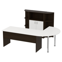 Комплект офисной мебели КП-13 цвет Венге+Белый