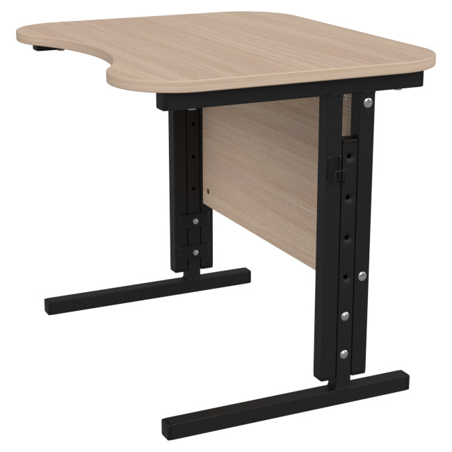 Парта школьная одноместная ЭРГО цвет Дуб Молочный ПЭ-1 60/50/51-75 см