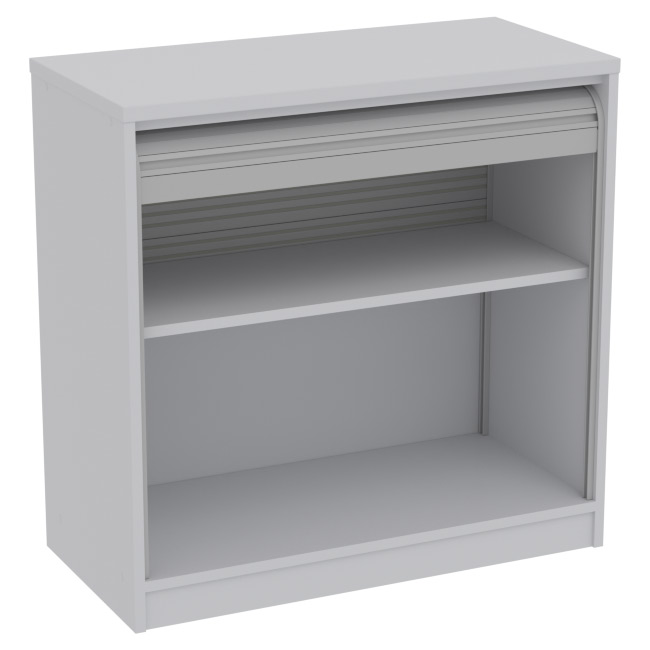 Офисный шкаф с жалюзи СБЖ-39 цвет серый 77/37/76 см