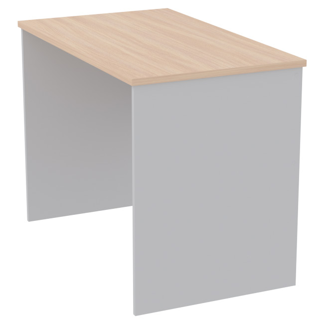 Офисный стол СТ-45 цвет Серый+Дуб Молочный 100/60/76 см