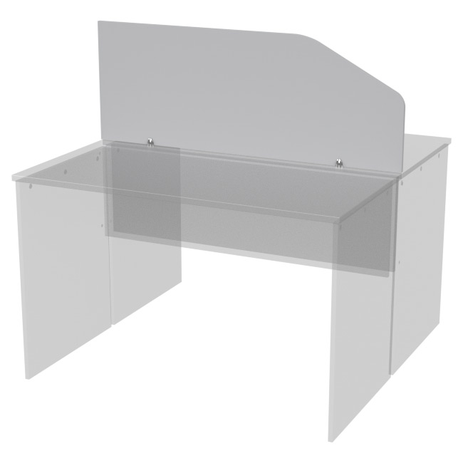 Перегородка для столов Э-20 цвет Серый 120/25-45 см