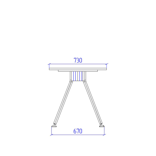 Стол на металлокаркасе СМЛ-10 цвет дуб 160/73/74,7 см