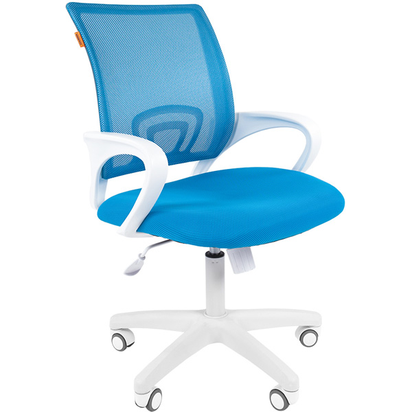 Кресло CHAIRMAN 696 white голубое