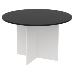 Стол для переговоров круглый СТК-13 цвет Белый + Черный 120/120/76 см