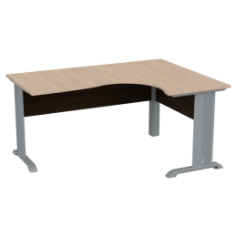 Стол на металлокаркасе угловой СТУ-Л-М цвет Венге+Дуб Молочный 160/120/74 см