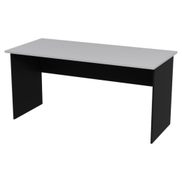 Офисный стол СТ-10 цвет Черный + Серый 160/73/76 см