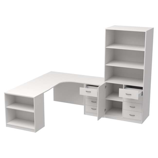 Комплект офисной мебели КП-21 цвет Белый