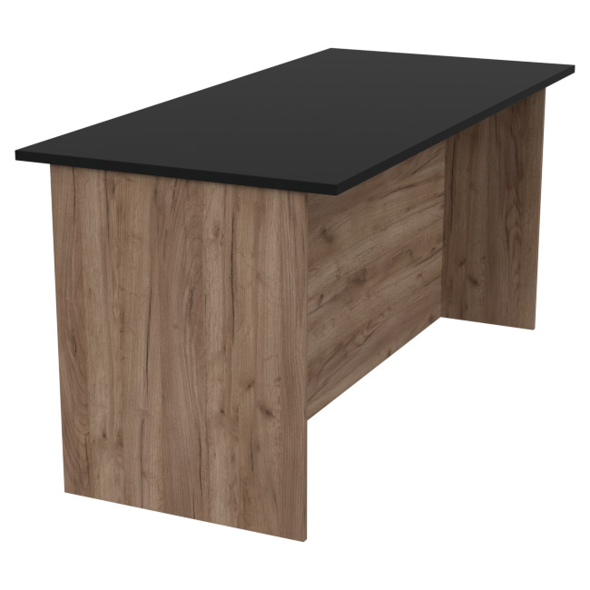 Переговорный стол СТСЦ-10 цвет Дуб крафт+Черный 160/73/76 см