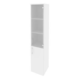 Шкаф высокий узкий правый O.SU-1.2 R Белый бриллиант 40/42/197