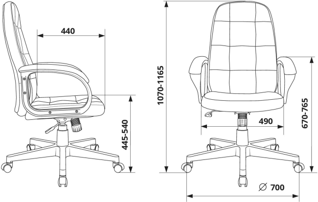 Кресло руководителя Бюрократ CH 002 Fabric серо-голубой