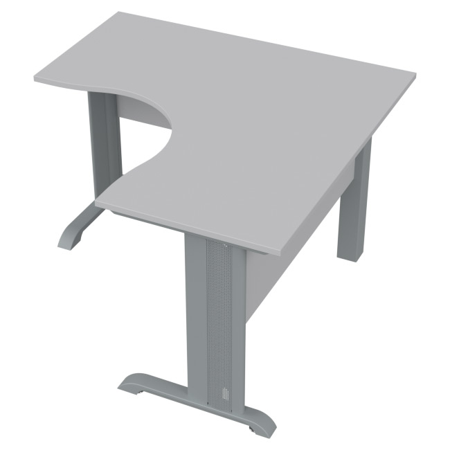 Стол на металлокаркасе угловой СТУ-11-М цвет Серый 120/120/74 см