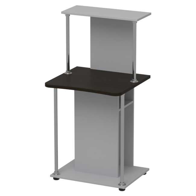 Компьютерный стол СК-24 цвет Серый+Венге 60/55/123 см