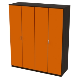 Мини-кухня для офиса МК-2/Д цвет Венге+Оранжевый 169/60/200 см