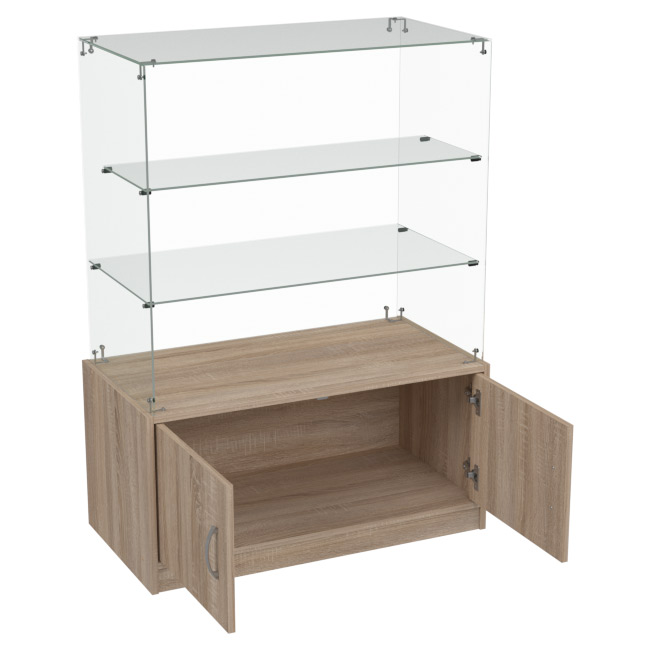 Витрина ВТ-12 цвет Дуб Сонома 87/45/120 см