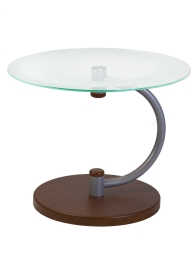 Стол журнальный Дуэт 13Н металлик/ср.-кор/прозр