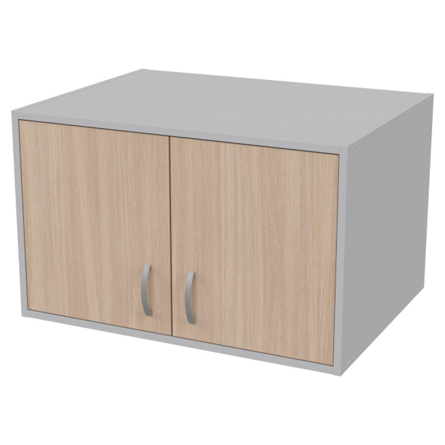 Антресоль АН-06 цвет  Серый+Дуб Молочный 77/58/48 см