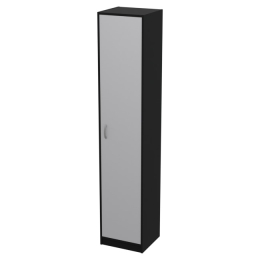 Шкаф для офиса СБ-2/З цвет Черный + Серый + ХДФ С 40/37/200 см