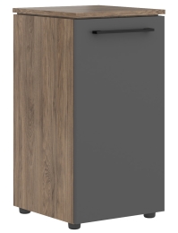 Шкаф колонка с глухой малой дверью MLC 42.1 Антрацит/Кария Пальмира