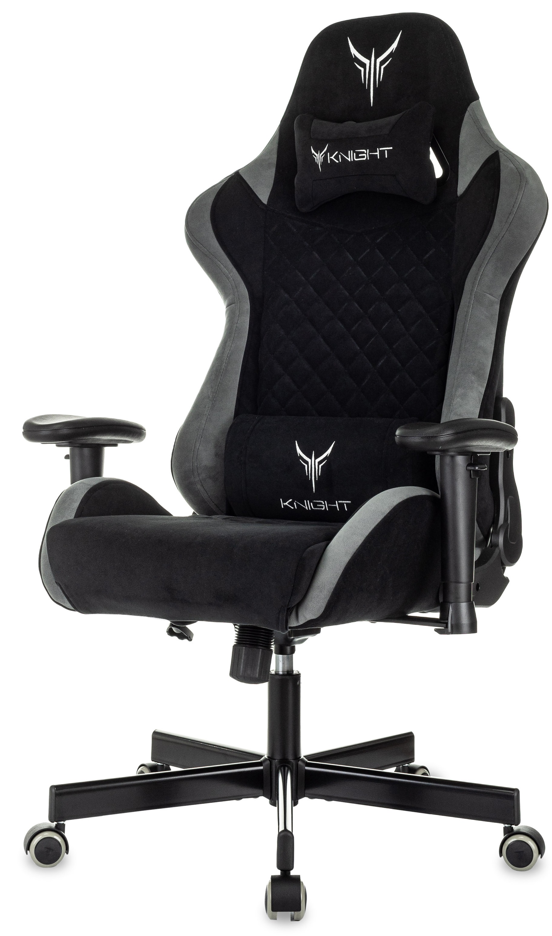 Кресло игровое Knight Regal Fabric черный/серый