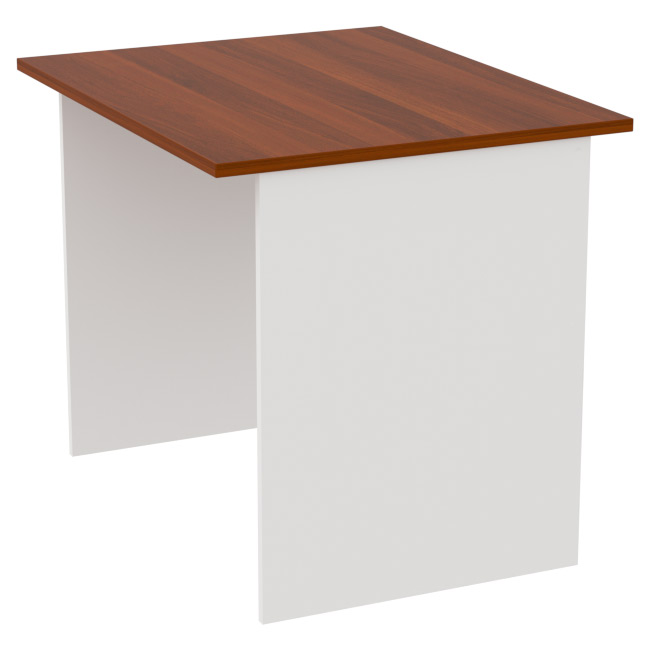 Офисный стол СТ-8 цвет белый+орех 90/73/76 см