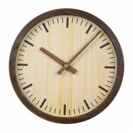 Часы настенные аналоговые Бюрократ Wood WALLC-R60P Коричневый