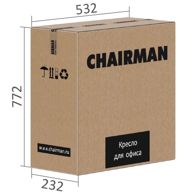 Кресло компьютерное CHAIRMAN 573 Черный-красный