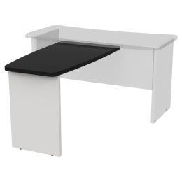 Брифинг-приставка Б-11 цвет Белый+Черный 110/60 см