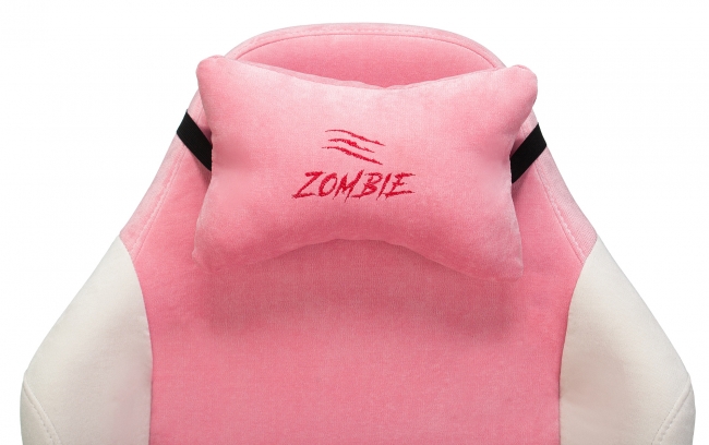 Кресло игровое Zombie EPIC PRO Fabric белый/розовый