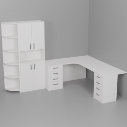 Комплект офисной мебели КП-19 цвет Белый