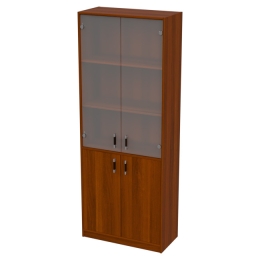 Офисный шкаф ШБ-3+А-5+С-28МВ матовый цвет Орех Итальянский 77/37/200 см