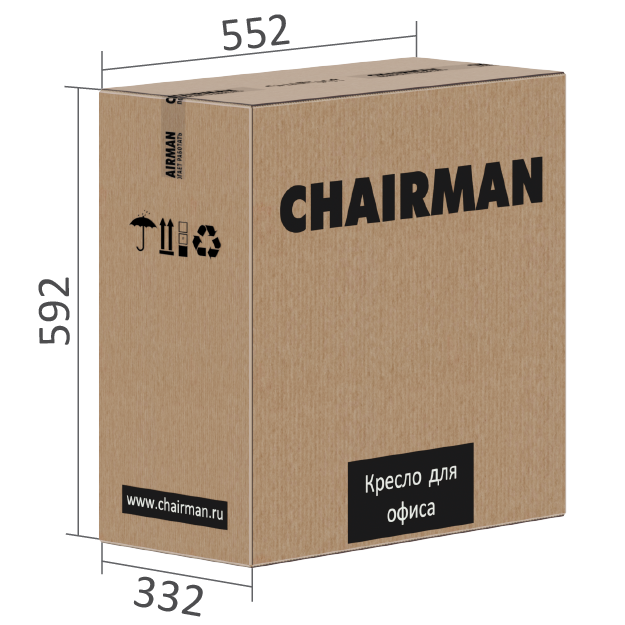 Кресло CHAIRMAN 9801 BLACK голубой