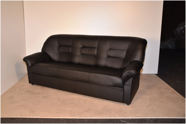 Офисный диван трехместный V-100 черный 190/87/82 — купить винтернет-магазине «Меб-фф».