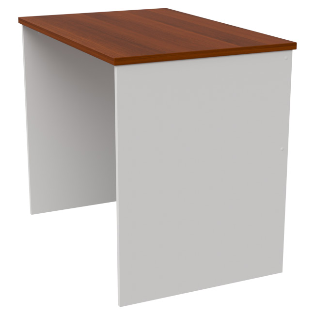 Офисный стол СТ-41 цвет Белый+Орех 90/60/76 см